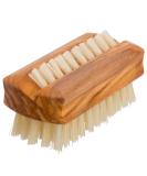 Redecker Natural Pig Bristle Travel Nailbrush with Waxed Olive Wood Handle - 2-1/4-Inches - Buy Online on GoSupps.com