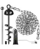 Lifeswell 15-Inch Dog Tie Out Stake & 30ft Heavy Duty Stainless Steel Chain for Dogs up to 125lbs | Perfect for Courtyard & Camping - Buy Online on GoSupps.com