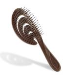 Ninabella Bio Hairbrush - Sustainable Detangler for Curls Long & Wet Hair - Eco-friendly & Recycled Material - Perfect for Women Men & Children - Darkwang Chocolate Brown - Buy Online on GoSupps.com