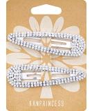 KANPRINCESS 3.1Inch Rhinestone Hair Clips Set - Silver Hair Barrettes for Women & Girls | Bridal & Prom Hair Accessories - Buy Online on GoSupps.com