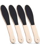 4-Piece Double-Sided Wooden Foot File Set - Callus Remover for Wet Dry Feet - Foot Care Scrubber for Removing Dead Skin - Buy Online on GoSupps.com