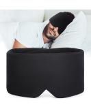 FRESHME Handmade Cotton Sleep Mask Blackout - Adjustable Soft Eye Cover for Women Men - Breathable Blindfold for Sleeping, Travel - Black - Buy Online on GoSupps.com