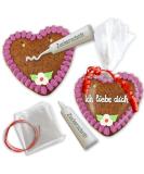 Gingerbread Heart Blanks for Custom Labeling - 15cm - Purple Edge | LEBKUCHEN WELT - Buy Online on GoSupps.com