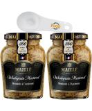 Maille Mild Wholegrain Mustard 210g Pack of 2 with World Food Shop - Gourmet French Condiment Duo Delicate Grain Mustard Convenient Twin Pack for Culinary Delight - Buy Online on GoSupps.com