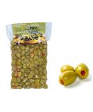 Greek Green Olives with Red Pepper's Pasta | 1kg Vacuum-Sealed | Traditional Chalkidiki Variety |Key in The Mediterranean Diet | Loaded with Important Nutrients and Antioxidants| No Preservatives - Buy Online on GoSupps.com