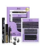 Lash Extension Set - 156 PCs Individual Eyelash Extensions with Glue & Remover for DIY - Premium Quality Bootes Kit - Buy Online on GoSupps.com