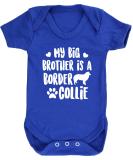 Hippowarehouse Border Collie Big Brother Baby Vest - Short Sleeve Bodysuit for Boys and Girls - Buy Online on GoSupps.com