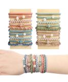 Juome 20Pcs Boho Hair Ties for Women/Girls - No Damage Ponytail Holders for Thick Hair (4 Colors) - Buy Online on GoSupps.com