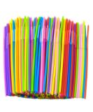 100PCS Flexible Plastic Straws, Colorful Disposable Bendy Party Fancy Straws13inch Extra Long Straws Party Decorations - Buy Online on GoSupps.com