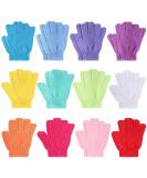 24 Pcs Shower Exfoliating Gloves Hand Exfoliating Glove Body Scrubber Loofah Washing Gloves for Shower Spa Massage and Body Scrubs Dead Skin Cell Remover - Buy Online on GoSupps.com