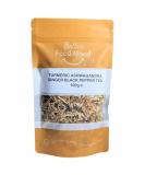 Turmeric Ashwagandha Ginger Black Pepper Loose Leaf Tea 100gm - Digestion & Stress Relief | Superfood | Antioxidant Rich - No Caffeine - Buy Online on GoSupps.com