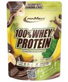 Ironmaxx 100% Whey Protein Powder - Banana Choc 500g | Water-Soluble Reduced Sugar | International Shipping Available | Shop Flavors - Buy Online on GoSupps.com