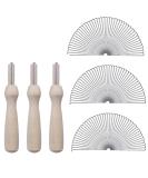T.F GHG 96 Pieces Triangular Needle Felting Needles  36 Gauge 38 Gauge 40 Gauge  3 Wooden Handles  Wool Needle Felting Tool Kit  5MM Barb Spacing  3 Edges  3 Barbs Per Edge  Total 9 Barbs - Buy Online on GoSupps.com