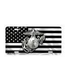 Marine Corps License Plate, USMC License Plate, Marine License Plate, USMC License Plates for Front of Car, USMC Black Flag License Plate, USMC Plate, Made in USA by Airstrike (Made of Metal)-774 - Buy Online on GoSupps.com