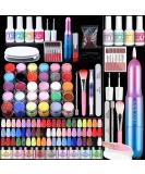 Saviland Dipping Powder Nails Set - 30 Color Dip Powder Kit with Electric Nail Miller Base & Top Coat Activator Brush Saver for Vibrant Nail Art - Buy Online on GoSupps.com