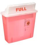 Covidien COV-8507SA SharpSafety 5 Quart Sharps Container with Counterbalance Lid - Transparent Red - Buy Online on GoSupps.com