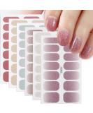 6 Sheets Glitter Full Wraps Nail Stickers Nail Polish Sticker Glitter Pink Self-Adhesive Waterproof Nail Art Decals Manicure Nail Tips DIY Nail Decorations for Women Girls Nail Design - Buy Online on GoSupps.com