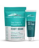 Purely Northwest 2-in-1 Callus Softener & Remover with Epsom, Tea Tree, Peppermint, MSM - Natural Foot Soak & Lotion for Dry, Hard Calluses, Corns & Cracked Heels - Buy Online on GoSupps.com