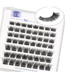 LZM Natural Look Individual Lashes | 8-14mm Mixed DIY C Curl False Lashes | Thin Band Wispy Cluster & Soft Cat Eye Lashes - Luckies 12mm - Buy Online on GoSupps.com