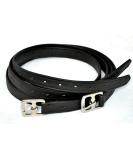 Equipride Calf Leathers Stirrups Non Stretchable Nylon Core Bonded Improved Quality Black & Brown Leather Black 56" - Buy Online on GoSupps.com