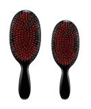 2-Piece Boar Bristle Hair Brushes with Nylon Quill | Natural Bristles for Hair Extensions, Fine Hair | Women, Men, Kids - Buy Online on GoSupps.com