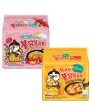 Samyang Hot Spicy Chicken Ramen Noodle Combo (Carbonara 5 Packs & Cheese 5 Packs) - Buy Online on GoSupps.com