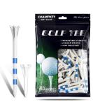 CHAMPKEY Original Plastic Golf Tees 100 Pack | 85 Driver Tees + 15 Iron/Hybrid Tees | Low Friction & Resistance | 3-1/4 White - Buy Online on GoSupps.com