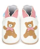 Soft Sole Baby Shoes for Girls and Boys | Leather Toddler Walking Shoes 12-18 Months Pink Teddy - Buy Online on GoSupps.com