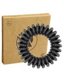 Reskthetic Spiral Hair Tie - Eco-Friendly Black Hair Accessory for Women & Girls | Gentle on Hair Sustainable Design (4x4 cm) - Buy Online on GoSupps.com