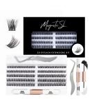 120PC Eyelash Cluster DIY Extension Kit - Natural Look C/D Curl Soft 10-16mm Lengths Applicator & Adhesive Included - Buy Online on GoSupps.com
