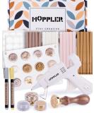 Hoppler Premium Wax Seal Kit with Sealing Wax Gun, Sticks, Stamp, Mold & Extras for Bulk Invitations - Full Kit - Buy Online on GoSupps.com