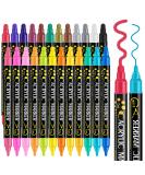 Betem 24 Colors Dual Tip Acrylic Paint Pens Markers for Art Supplies and DIY Crafts - Premium Pens for Wood, Canvas, Stone, Glass, and Ceramic Surfaces - Buy Online on GoSupps.com