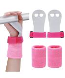 Abeillo 2 Gymnastics Grips Wristbands Sets for Girls Youth Kids, Pink Gymnastic Hand Grips Gymnastic Bar Palm Protection and Wrist Support Sports Accessories for Kids Workout and Exercise Small - Buy Online on GoSupps.com