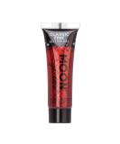 Classic Fine Face & Body Glitter Gel by Moon Glitter - Red - Cosmetic Festival Glitter Face Paint for Face Body Hair Nails - 12ml - Buy Online on GoSupps.com