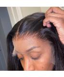 WOWANGEL 13x6 HD Lace Front Wig Human Hair 18 Inch 250% Density Straight Brazilian Remy Hair - Self Growing Hairline, Invisible Knots - Buy Online on GoSupps.com