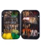 Goture Fly Fishing Kit - 100PCs Bait with Box | Best Fly Fishing Range for Bass Trout Salmon | Dry Flies Streamers & Nymphs - B-76PCs - Buy Online on GoSupps.com