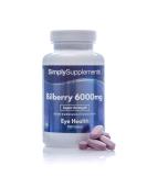 Bilberry Extract Tablets - 6000mg | 180 Tablets | Vegan | Vitamin B2 | Healthy Sight & Vision | UK Made - Buy Online on GoSupps.com