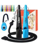 LIOLUX Dog Whistles (2 Pack) with Clicker & Lanyard - Professional Dog Training Whistles - Loud & Clear R tter Refraction (Blue/Black) - Buy Online on GoSupps.com