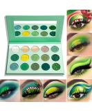 15 Color Green Eyeshadow Palette - Highly Pigmented Blendable & Long Lasting Matte & Shimmer Eyeshadow for Women - International Shipping Available - Buy Online on GoSupps.com