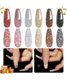 Beetles Reflective Glitter Gel Polish Set - 6 Holographic Colors - Soak Off UV LED - Spring Summer Nail Polish Kit - Buy Online on GoSupps.com