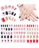 72-Piece Self-Adhesive Nail Set for Kids - Cute Cat & Kitten Designs Perfect False Nails for Girls and Women - Buy Online on GoSupps.com