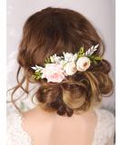 Kercisbeauty Floral Bridal Boho White Hair Comb - Wedding Hair Piece for Prom, Halloween, and Festivals - Buy Online on GoSupps.com