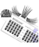 Buy Beyelian C Curl Cluster Eyelashes - 48 PCs DIY 0.07mm Individual Lash Extensions (14mm) with Super Thin Black Band - Perfect for Home Use - Buy Online on GoSupps.com