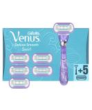 Gillette Venus Deluxe Smooth Swirl Women's Razor & 6 Blades - Perfect Shaving Solution - Buy Online on GoSupps.com