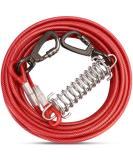 Buy Tie Out Leashes for Dogs - Shock Absorbing Spring 3-15m Yard Leash (Red 9M) - Durable & Safe - Buy Online on GoSupps.com
