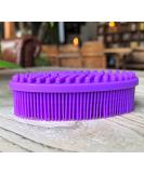 Premium Soft Silicone Sensory Brush for Kids with Autism - 2-in-1 Body Scrubber for Sensory Room & Occupational Therapy - Oval Purple - Buy Online on GoSupps.com