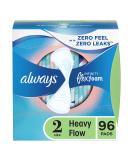 Always Infinity Feminine Pads Size 2 Heavy Flow Absorbency Multipack - 96 Count_Total with FlexFoam and Wings, Unscented - Buy Online on GoSupps.com