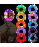 Anglecai LED Hair Scrunchies - 10 Colors Light Up Hair Bands with 3 Modes | Glow in the Dark Elastic Hair Ties for Women Girls - Buy Online on GoSupps.com