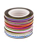 Beaute Galleria 30 Mixed Colors Striping Tapes for Nail Art Manicure - Buy Online on GoSupps.com