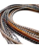 10 XXL Long Real Feather Hair Extensions (Mixed Naturals) - 11-13 inch with Rings & Loop - Buy Online on GoSupps.com